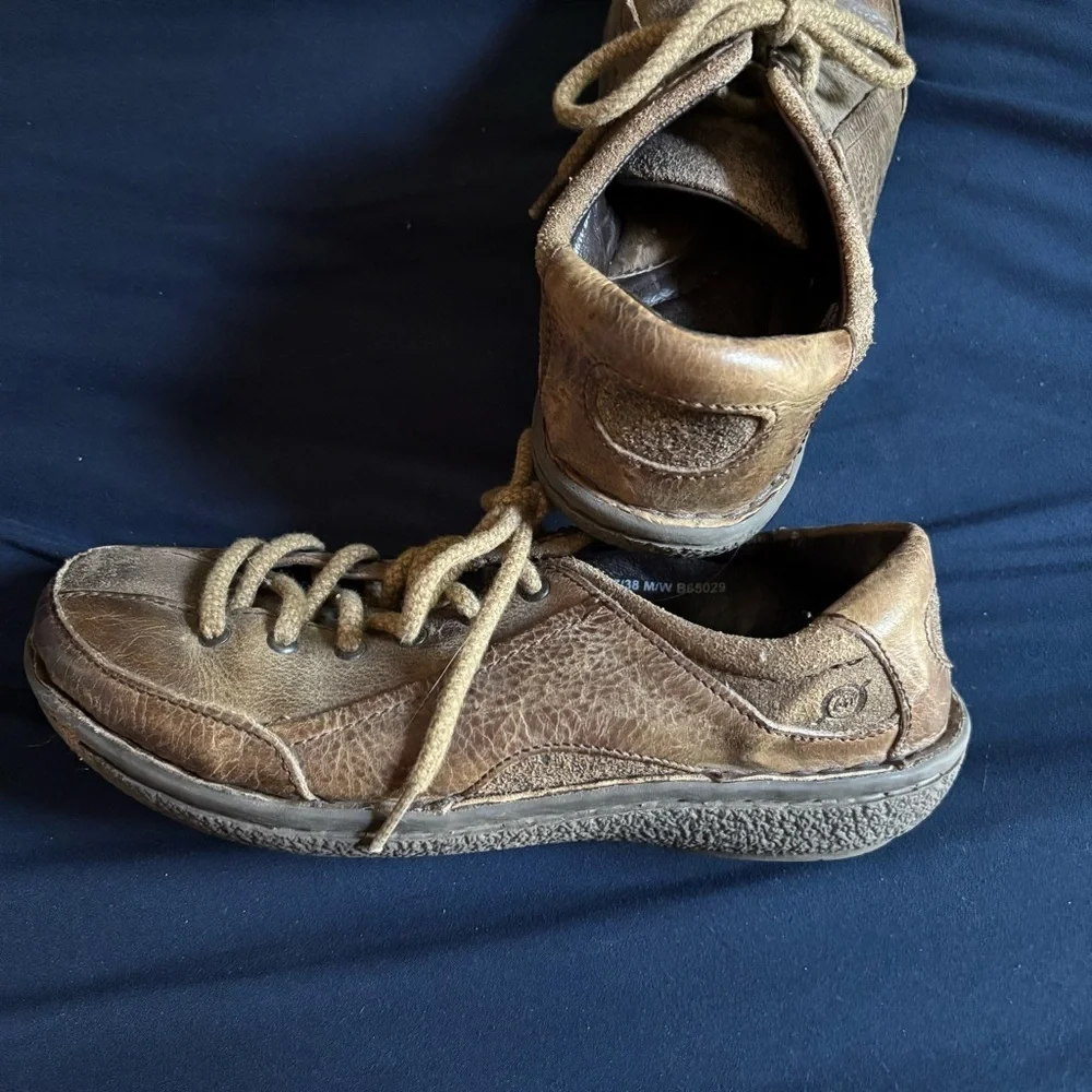 Born Dark Brown Leather Shoes Women size 7 - Picture 2 of 6